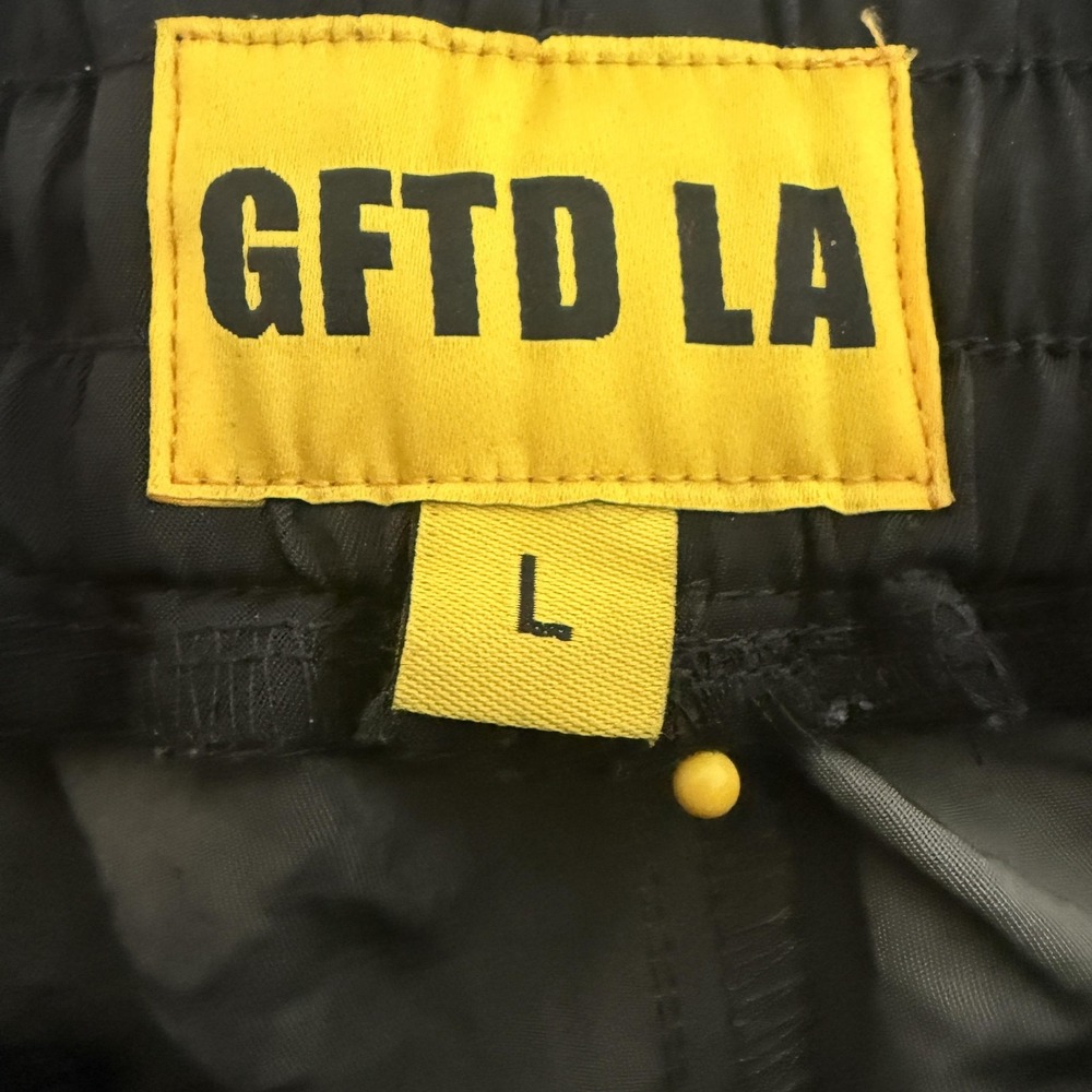 GFTD‎ LA Pants Gray Nylon Cargo Jogger Drawstring Pockets Streetwear - Picture 3 of 11